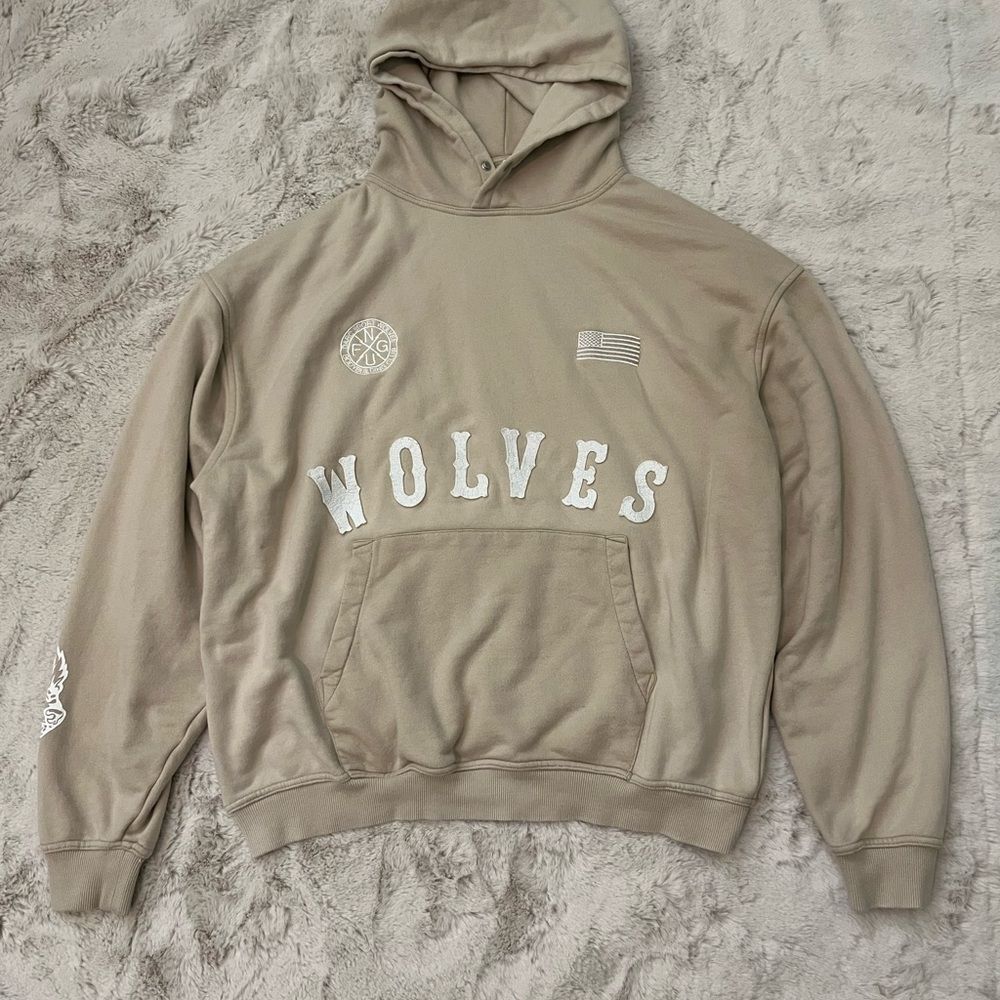 Darc Sport Limited Edition Hoodie Tan Wolves #887/1000 Size L